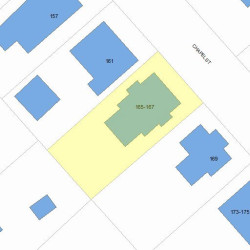 165 Chapel St, Newton MA 02458-1307 plot plan