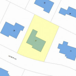 21 Levbert Rd, Newton MA 02459-3008 plot plan