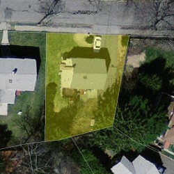 68 Parker Ave, Newton MA  02459-2663 aerial view