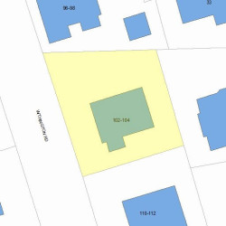 104 Withington Rd, Newton MA 02460-2040 plot plan
