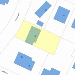 86 Hancock St, Newton MA 02466-2255 plot plan