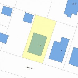 25 Dana Rd, Newton MA  02465-1144 plot plan