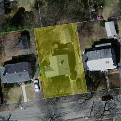 173 Oliver Rd, Newton MA  02468-2322 aerial view