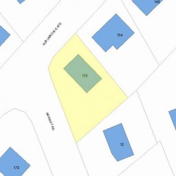 158 Auburndale Ave, Newton MA 02465-1422 plot plan