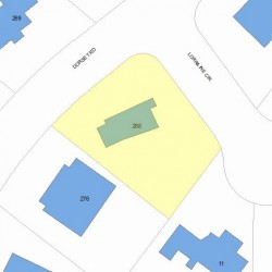 268 Dorset Rd, Newton MA  02468-1429 plot plan