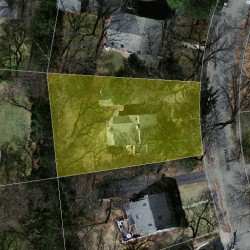 43 Wilde Rd, Newton MA  02468-1324 aerial view