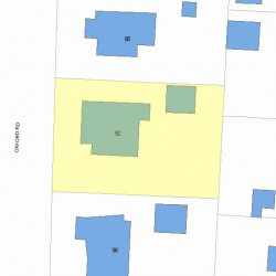 92 Oxford Rd, Newton MA 02459-2406 plot plan