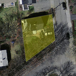 9 Gay St, Newton MA  02460-2212 aerial view