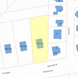 1183 Boylston St, Newton MA 02464-1005 plot plan