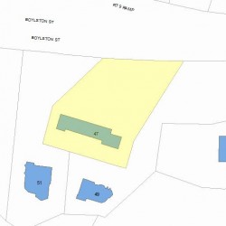 47 Dudley Rd, Newton MA 02459-2830 plot plan