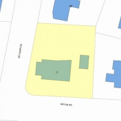 11 Royce Rd, Newton MA  02459-1014 plot plan