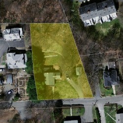 87 Rockland Pl, Newton MA 02464-1214 aerial view