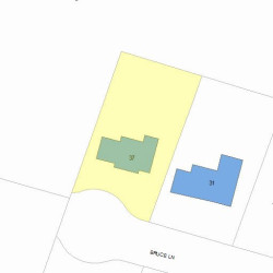 37 Bruce Ln, Newton MA  02458-2615 plot plan