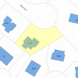 21 Wilson Cir, Newton MA 02461-1111 plot plan