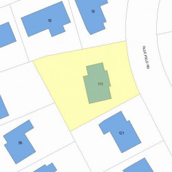 115 Olde Field Rd, Newton MA 02459-2722 plot plan