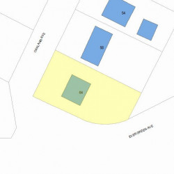 64 Oakland Ave, Newton MA  02466-1728 plot plan