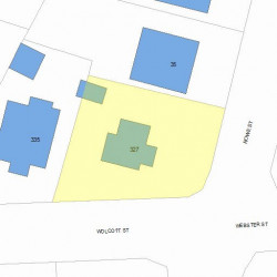 327 Wolcott St, Newton MA 02466-1518 plot plan