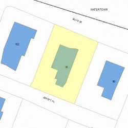 96 Boyd St, Newton MA 02458-1502 plot plan