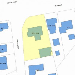 1284 Boylston St, Newton MA  02464-1020 plot plan