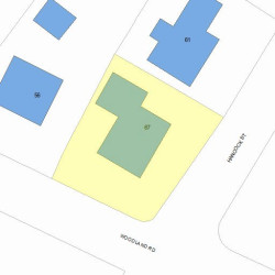 67 Hancock St, Newton MA 02466-2308 plot plan