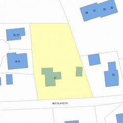 87 Rockland Pl, Newton MA 02464-1214 plot plan