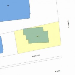 403 Walnut St, Newton MA 02460-2282 plot plan
