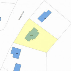 236 Lexington St, Newton MA  02466-1304 plot plan