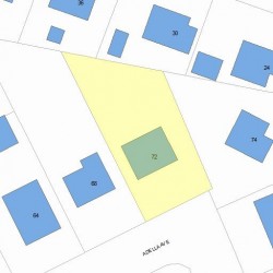 72 Adella Ave, Newton MA 02465-1922 plot plan