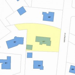 677 Chestnut St, Newton MA  02468-2024 plot plan