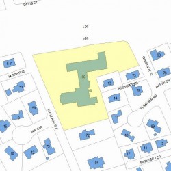 60 Highland St, Newton MA  02465-2405 plot plan