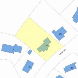269 Dorset Rd, Newton MA 02468-1407 plot plan