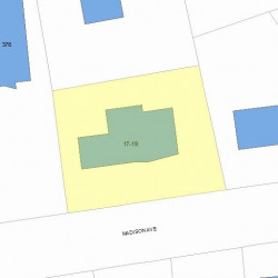 19 Madison Ave, Newton MA  02460-1904 plot plan