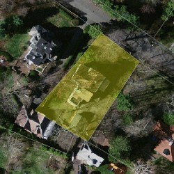 56 Bellevue St, Newton MA  02458-1919 aerial view