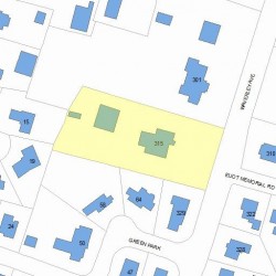315 Waverley Ave, Newton MA 02458-2713 plot plan