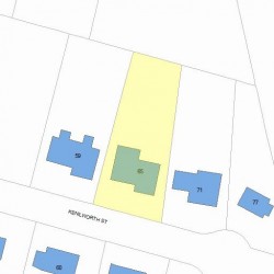 65 Kenilworth St, Newton MA  02458-2705 plot plan