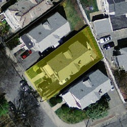 70 Eddy St, Newton MA 02465-2134 aerial view