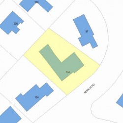 132 Rosalie Rd, Newton MA 02459-3153 plot plan