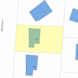 112 Winchester St, Newton MA  02461-2130 plot plan