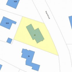 25 Stanton Ave, Newton MA 02466-3005 plot plan