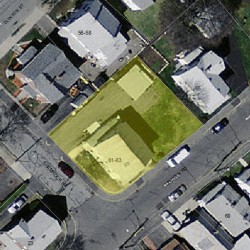 61 Lincoln Rd, Newton MA  02458-1240 aerial view