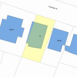 60 Gardner St, Newton MA  02458-1405 plot plan