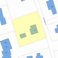 31 Rockland Pl, Newton MA 02464-1214 plot plan