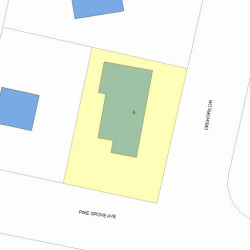 4 Crehore Dr, Newton MA 02462-1109 plot plan