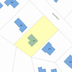 205 Valentine St, Newton MA 02465-3001 plot plan
