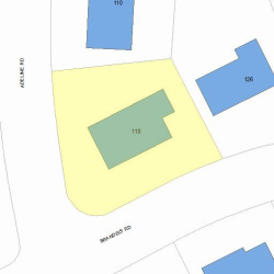 118 Brandeis Rd, Newton MA  02459-2745 plot plan