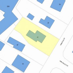41 Hancock St, Newton MA 02466-2308 plot plan