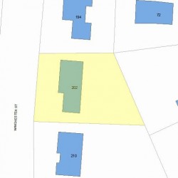202 Winchester St, Newton MA  02461-2034 plot plan