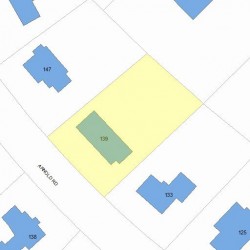 139 Arnold Rd, Newton MA 02459-3015 plot plan