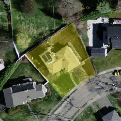 87 Clifton Rd, Newton MA  02459-3111 aerial view