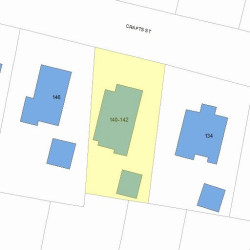 142 Crafts St, Newton MA  02460-1411 plot plan